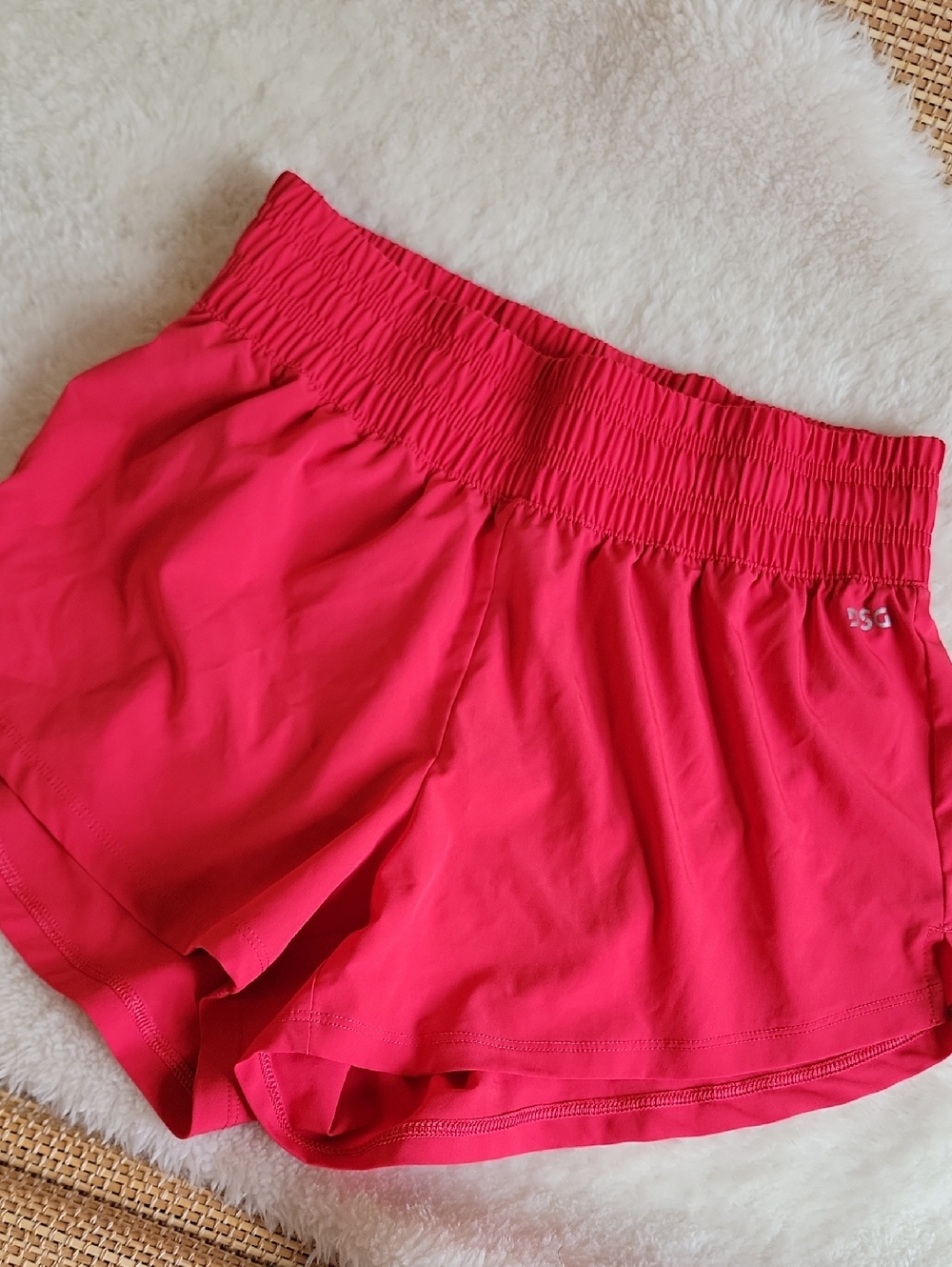 DSG Hot Pink Athletic Shorts with Smocked Waistband